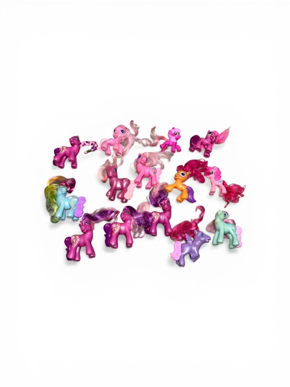 Assorted Pink and Pastel Mini Pony Toy Set - 14 Pack